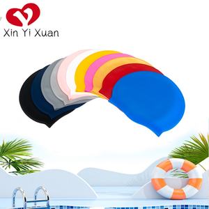 Bonnet de bain unisexe en silicone de couleur unie avec protection des cheveux pour la plongée en apnée pour adultes 55g - Product Image 2