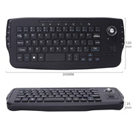 Mini clavier sans fil ultra-plat 2,4 G, souris volante sans fil 2-en-1, ensemble clavier-souris avec touches multimédias pour ordinateur portable, ordinateur de bureau, téléviseur