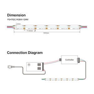 Tira de LED COB RGBW Premium de 19Wm, Iluminación Flexible Multicolor de Alta Calidad en Blanco Cálido para Proyectos Comerciales y Residenciales - Product Image 4