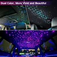 JINXIN Nouveau Kit Fibre Optique Mélangée Starlight RGBW Double Trou Double Couleur 32W pour Plafond de Voiture et Ciel de Toit Intérieur