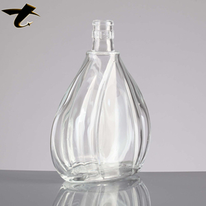 Bouteille de brandy plate de 750 ml de qualité <span class=keywords><strong>alimentaire</strong></span>, légère, scellée au bouchon, sérigraphiée, vente directe, décanteur au design de luxe - Product Image 2