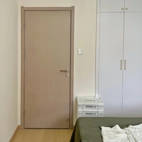 Moderne Amerikaanse Minimalistische Massief Hout Ecologische Slaapkamerdeur Melamine Afwerking Vooropgehangen Binnendeuren In Eigentijdse Stijl