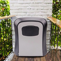 Boîte à clés murale en alliage d'aluminium, serrure électronique numérique, coffre-fort portable, résistant aux intempéries, code réinitialisable, sécurité des clés de maison