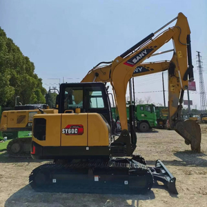 รถขุดตีนตะขาบ SANY SY60C 6 ตัน มือสอง พร้อมบุ้งกี๋ ได้รับการรับรองมาตรฐาน CE ชิ้นส่วนแกนกลางที่ได้รับการรับรองมาตรฐาน CE สำหรับขายในประเทศจีน - Product Image 1