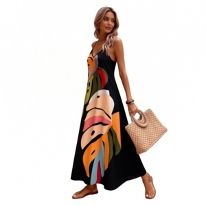 <span class=keywords><strong>Robe</strong></span> de plage ample personnalisée 2026, style européen et américain, vêtement de vacances, protection solaire, imprimé, pour bikini - Product Image 4