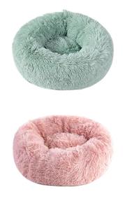 बड़े लक्जरी पर्यावरण के अनुकूल गहरे हरे रंग के लंबे टुकड़े धोने वाले आराम से शांत करने वाले डोनट गले के मजेदार पालतू कुत्ते इनडोर सोफा बिस्तर सभी मौसमों - Product Image 2