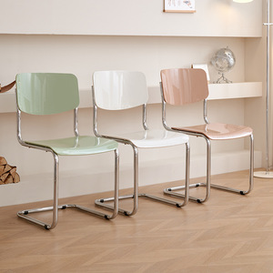 Sedie <span class=keywords><strong>da</strong></span> Pranzo Moderne in Stile Nordico, in Plastica Impermeabile e Resistente, Design Sospeso con Schienale per Uso Commerciale - Product Image 3