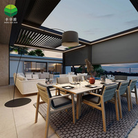 Pérgola Motorizada Retráctil con Techo de Aluminio Ajustable e Impermeable, Pérgola de Jardín, Pérgola Grande Personalizada para Exteriores