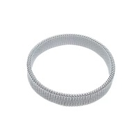 Bracelet à breloques élégant en acier inoxydable, maille élastique extensible, accessoire de mode