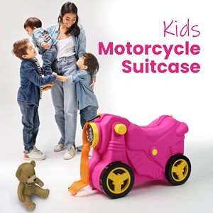 Kids <strong>Suitcase</strong> with Wheels Ride on Carry on Sit on Hand Luggage Cabin Trolley <strong>Children</strong> <strong>Suitcase</strong> Pink Travel Bags Boys &amp; Girls - Product Image 3