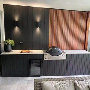 Vermont moderno armadio da cucina all'aperto isole di legno con lavello accessorio cucina di lusso armadio pronto per il montaggio appartamento - Product Image 4