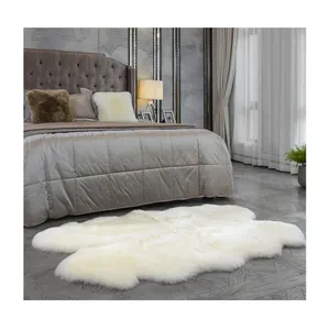 Tapis en peau de mouton véritable, décoratif pour la maison, pour le salon, grande zone de chambre à coucher, doux et pelucheux, livraison gratuite