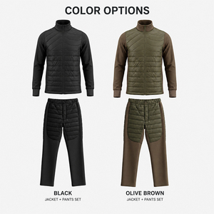 <b>Wool</b> Cotton Padded Men's Grey Shell Outdoor Lightweight <b>Thermal</b> Liner Stand Collar Jacket Custom Logo Premium Warm Breathable Hi - Product Image 4