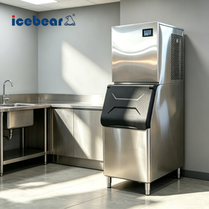 200KG/24H Energy Saving Commercial Cube Ice Maker, <b>Split</b> Stainless Steel <b>Machine</b> With Air & Water Cooling Ice Cube Making Machin - Product Image 1