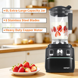 Licuadora Gemat de 6 litros con motor de 1000W de alta velocidad, licuadora comercial para verduras y granos - Product Image 2