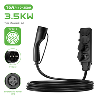 Pengisi Daya Portabel E-Mingze 3.5kW Tipe 2 dengan Soket Pengeluaran Daya V2L, Ideal untuk Pasokan Daya Berkemah di Luar Ruangan dan Pengisian Daya di Rumah