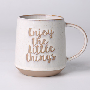 Hualian 15OZ cốc trong phản ứng men với sáp chữ Hạnh Phúc thiết lập của 4 - Product Image 4