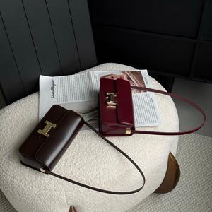 Bolso de Mano Mini de Cuero Patentado Estilo <span class=keywords><strong>Hollywood</strong></span> Glamour Vintage 2025, 11.5x22x7 cm, Bolso de Hombro con Cadena para Mujer, Bolso de Mano de Lujo para Fiesta de Noche - Product Image 3