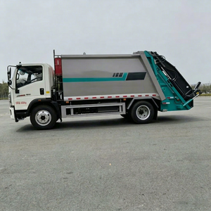 รถบรรทุกขยะอัดเม็ด Sinotruk Howo 4x2 12CBM ระบบไฮดรอลิก ยกท้าย รถบดอัดขยะ สำหรับเทศบาล  ลดราคาพิเศษ - Product Image 1