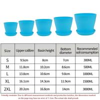 Pots de fleurs en plastique, jardinières pour balcons, pots à plantes succulentes avec plateau, pour jardin, intérieur, bonsaï, multicolores