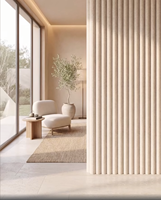 Panneaux acoustiques modernes en feutre polyester 3D ondulé - Panneaux insonorisants écologiques et ignifuges pour hôtel, appartement, salon