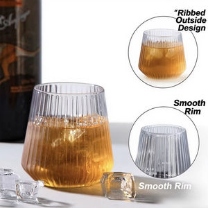 Bols de poinçon sans tige nervurés en plastique translucide incassable et léger - Product Image 5