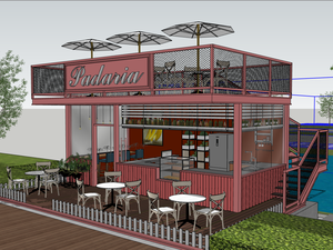 Contenedor Prefabricado de Acero de 20 pies con Paneles Sándwich, Cafetería, Bar, Terraza, Cocina Móvil, Diseño Contemporáneo, Quiosco de Comida para Centro Comercial - Product Image 6