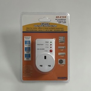 KE-2155 Voltage <b>Protector</b> 20Amp <b>Surge</b> Protection For Air Conditioner Refrigerator TV <b>Socket</b> 220V British Standard - Product Image 1