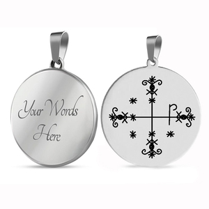 Il tempio di Vodun benedizioni per gli <span class=keywords><strong>antenati</strong></span> e lo spirito divino amuleto talismano taglio Laser collana pendente in acciaio inossidabile - Product Image 1