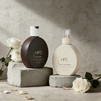 Flacon pulvérisateur vide en PET personnalisé de qualité supérieure 200ml/300ml avec pompe, sérigraphie, emballage cosmétique, lotion, soin de la peau, shampoing