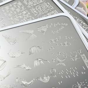 9.5X14.5cm grande taille Nail Art estampage plaque feuille fleur dessins géométriques Nail Art modèle Graffiti polonais impression pochoirs - Product Image 3