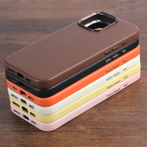 Làm Bằng Tay Chất Lượng Cao Da Điện Thoại Di Động Bìa Cho <span class=keywords><strong>Iphone</strong></span> 16 Pro Max 15 14 Chống Sốc Vegan PU Leather Magnetic Trường Hợp Điện Thoại - Product Image 4