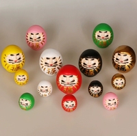 7.5*7.5*9cm/4.5*4.5*5cm résine Bodhidharma Mini polystyrène chaud petit cadeau Fortune chanceux minuscule Daruma poupées pour décor de voiture