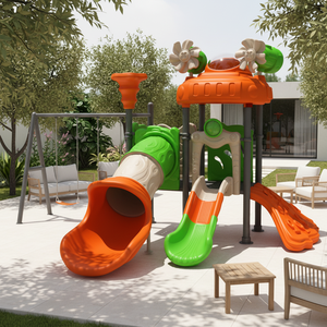 Vente directe usine : Ensemble de jeux d'extérieur commercial pour enfants avec toboggan et structure d'escalade pour parcs d'attractions et écoles - Product Image 5