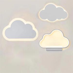 Lampe murale de chevet pour <span class=keywords><strong>chambre</strong></span> à coucher, nuages de dessin animé, thème parent-enfant, lumière murale LED, ambiance chaleureuse <span class=keywords><strong>et</strong></span> romantique, fer <span class=keywords><strong>blanc</strong></span>, 220v, 90, moderne, 20 - Product Image 2