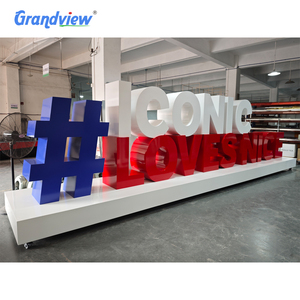 Insegna a Lettere Luminose Grandi Autoportanti con Illuminazione Frontale Personalizzata di Fabbrica, Lettere Scatolate Giganti a LED 3D - Product Image 1