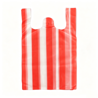 Sacs en T-shirt avec poignées pour supermarchés et magasins de fruits, emballage personnalisable avec LOGO, prix de gros