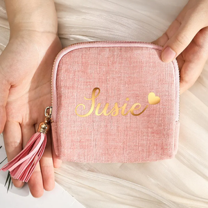 Bolsa de Regalo Elegante de Tela Tejida con Cierre <span class=keywords><strong>y</strong></span> Borla para Joyería Personalizada, para Collares <span class=keywords><strong>y</strong></span> <span class=keywords><strong>Pendientes</strong></span>, Ideal para Bodas <span class=keywords><strong>y</strong></span> Navidad - Product Image 1