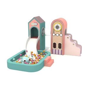 Kit d'équipement de jeu souple pour bébé et tout-petit, nouveau modèle 2025, simple, avec structure d'escalade et toboggan, tunnel et dôme mural pour aire de jeu souple - Product Image 2