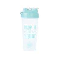 PICUS 600ML Bouteille de sport en plastique réutilisable écologique pour la gym et le camping, shaker à protéines