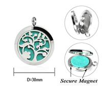 Vente en gros de pendentifs d'aromathérapie en acier inoxydable pour parfum, collier diffuseur d'huiles essentielles
