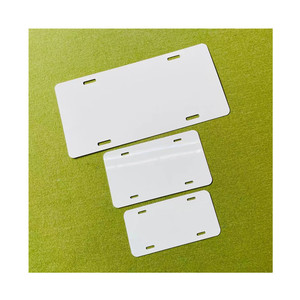 Placas <span class=keywords><strong>de</strong></span> matrícula <span class=keywords><strong>de</strong></span> aluminio personalizadas, color blanco brillante, sublimación, en blanco, tres tamaños, 12 ''x 6'' - Product Image 1