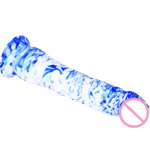 Neues Design Blaues und weißes Porzellan Flüssiges Silikon Realistischer riesiger <span class=keywords><strong>Dildo</strong></span> Penis mit Sauger für Frauen Vaginal G-Punkt Anal Spiel - Product Image 6