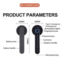 Modern ev kullanımı dijital parmak izi akıllı kapı kilidi Tuya TTLock App uzaktan kumanda şifre kilidini WiFi ağ ile kolu