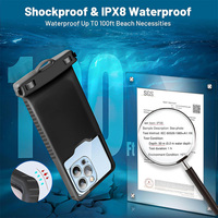 Funda Impermeable para Teléfono Móvil de TPU Resistente a Golpes, Bolsa Impermeable Táctil IPX8 para Celular