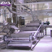 Machine de transport pour l'inspection synchrone des têtes de porcs, bovins et ovins avec viscères rouges, équipement d'abattage pour abattoirs de bovins