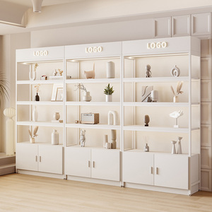 Vitrine de présentation de cosmétiques en bois haut de gamme pour usage commercial - Présentoir pré-assemblé pour salons de beauté, maquillage, soins de la peau SERMING SEM-036 - Product Image 1