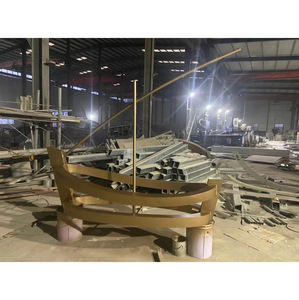 Art abstrait moderne bord de mer maison jardin décoration extérieure bateau à <span class=keywords><strong>voile</strong></span> poli <span class=keywords><strong>Sculpture</strong></span> en acier inoxydable - Product Image 3