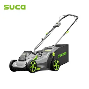 SUCA מכסחת דשא ביתית יעילות גבוהה מכסחת ניידת לחצר הספק גבוה מכסחת דשא אלחוטית סוללת כוח יד דחיפה 50L