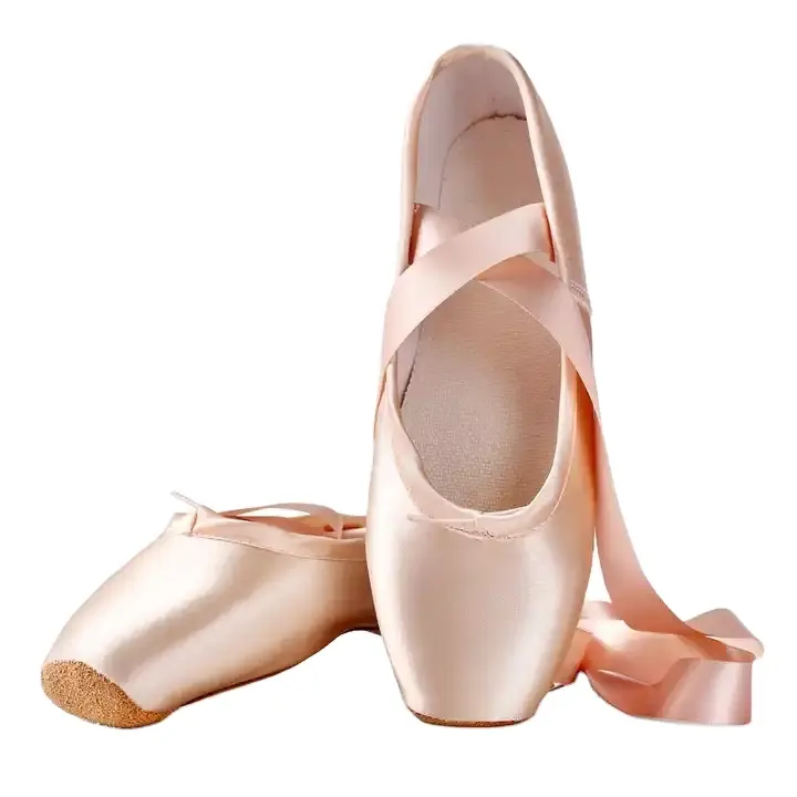 Sepatu Pointe balutan tari balet sepatu ujung balet Satin profesional wanita perempuan